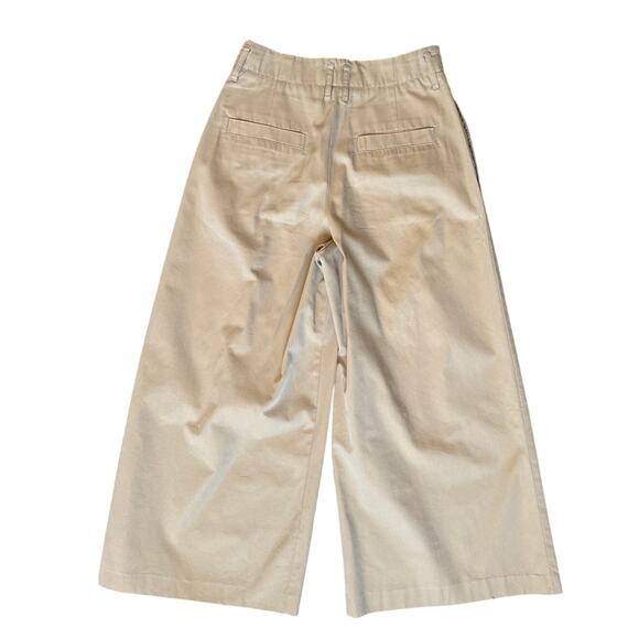Journal Standard relume Khaki Chino Wide Leg Culottes Pants Size 34 US 2 - Picture 3 of 6
